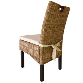 Eetkamerstoel 4 st kubu rattan mangohout 3