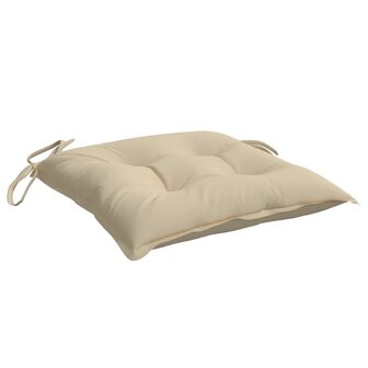 Stoelkussens 4 st 40x40x7 cm oxford stof beige 5