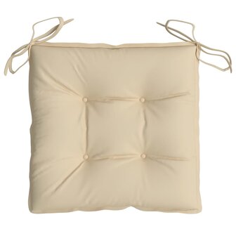 Stoelkussens 4 st 40x40x7 cm oxford stof beige 6