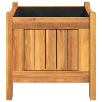 Plantenbak met voering 31x31x30 cm massief acaciahout 5
