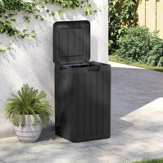 Tuinafvalbak 38x38x65 cm polypropeen antracietkleurig 3