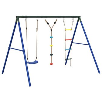 Schommelset met schommel, ladder en klimtouw met schijven 2