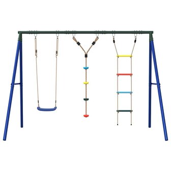Schommelset met schommel, ladder en klimtouw met schijven 3