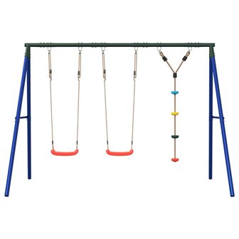 Schommelset met schommels en klimtouw met schijven 3