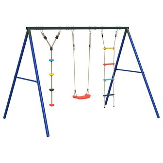 Schommelset met schommel, ladder en klimtouw met schijven 2