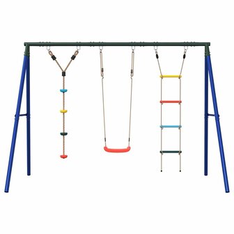 Schommelset met schommel, ladder en klimtouw met schijven 3