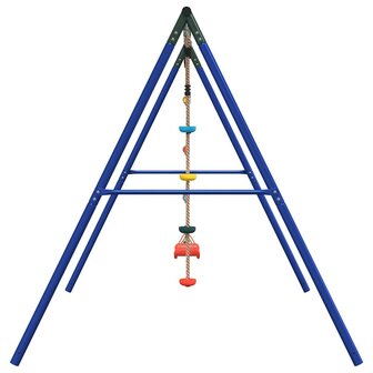 Schommelset met schommel, ladder en klimtouw met schijven 4