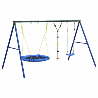 Schommelset met schommel, klimtouw en schotelschommel 5