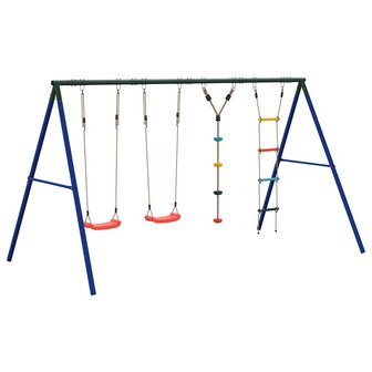 Schommelset met schommels, ladder en klimtouw met schijven 5