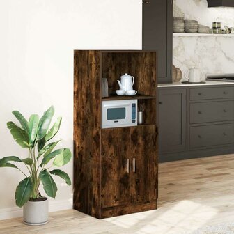 Keukenkast 57x41,5x131,5 cm bewerkt hout gerookt eikenkleurig 1