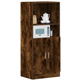 Keukenkast 57x41,5x131,5 cm bewerkt hout gerookt eikenkleurig 3