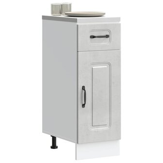 Keuken onderkast Kalmar bewerkt hout betongrijs 3