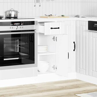 Keuken onderkast Lucca bewerkt hout wit 2