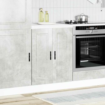 Keuken onderkast &quot;Porto&quot; bewerkt hout betongrijs 3