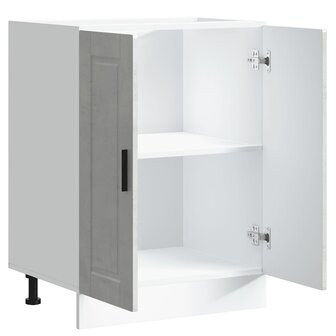 Keuken onderkast &quot;Porto&quot; bewerkt hout betongrijs 5