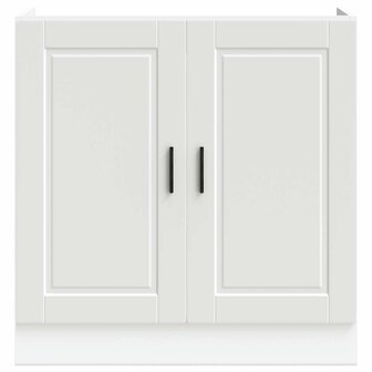 Spoelbakonderkast Porto 80x46x81,5 cm bewerkt hout wit 4