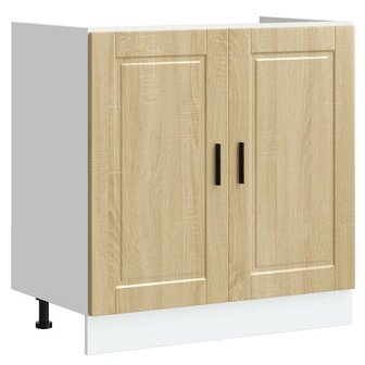 Spoelbakonderkast Porto 80x46x81,5 cm bewerkt hout sonoma eiken 2
