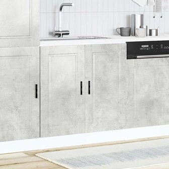 Spoelbakonderkast Porto 80x46x81,5 cm bewerkt hout betongrijs 3