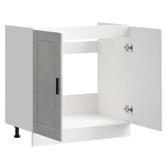 Spoelbakonderkast Porto 80x46x81,5 cm bewerkt hout betongrijs 5