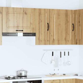Keukenwandkast Kalmar bewerkt hout artisanaal eikenkleur 3