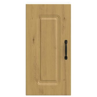 Keukenwandkast Kalmar bewerkt hout artisanaal eikenkleur 4