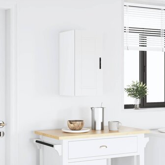 Keukenwandkast Porto bewerkt hout wit 2