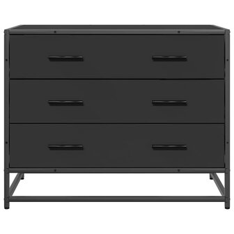 Ladekast 70x41x56 cm bewerkt hout zwart 4