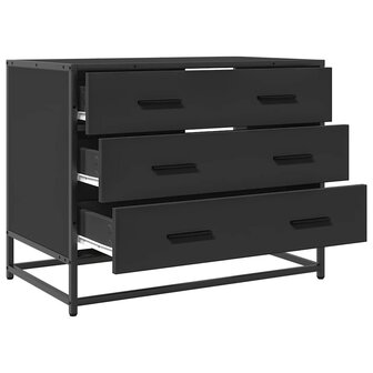 Ladekast 70x41x56 cm bewerkt hout zwart 5