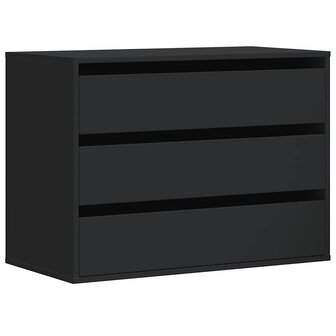 Ladekast 80x41x58 cm bewerkt hout zwart 2