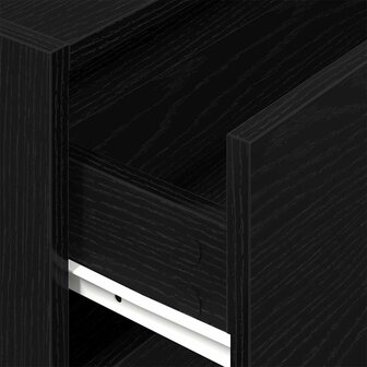 Kast met 2 lades 60x31x40 cm bewerkt hout zwart eikenkleurig 8