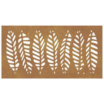 Wanddecoratie tuin bladontwerp 105x55 cm cortenstaal 4