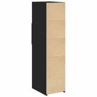 Hoge kast 30x42,5x124 cm bewerkt hout zwart 6