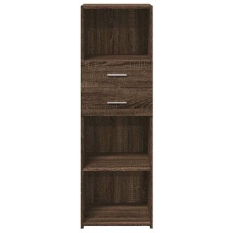 Hoge kast 40x42,5x124 cm bewerkt hout bruin eikenkleurig 4