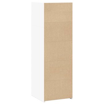 Hoge kast 40x41x124 cm bewerkt hout wit 6