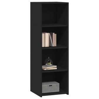 Hoge kast 40x41x124 cm bewerkt hout zwart 3