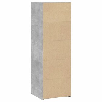 Hoge kast 40x41x124 cm bewerkt hout betongrijs 6