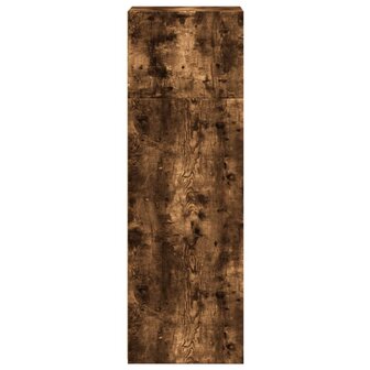 Hoge kast 40x41x124 cm bewerkt hout gerookt eikenkleurig 5