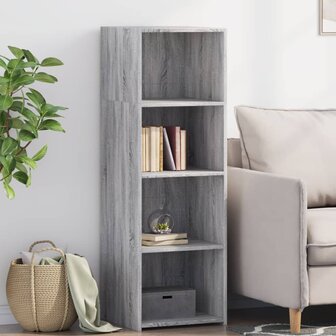 Hoge kast 40x41x124 cm bewerkt hout grijs sonoma eikenkleurig 1