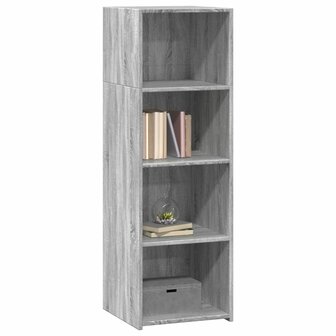 Hoge kast 40x41x124 cm bewerkt hout grijs sonoma eikenkleurig 3
