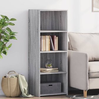 Hoge kast 45x41x124 cm bewerkt hout grijs sonoma eikenkleurig 1