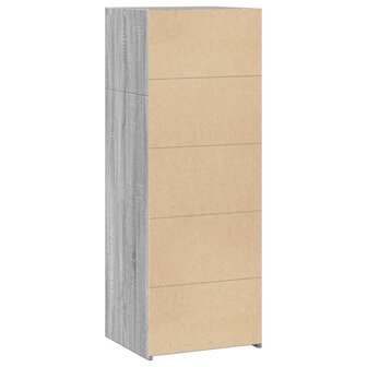 Hoge kast 45x41x124 cm bewerkt hout grijs sonoma eikenkleurig 6