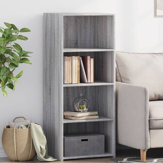 Hoge kast 50x41x124 cm bewerkt hout grijs sonoma eikenkleurig 1