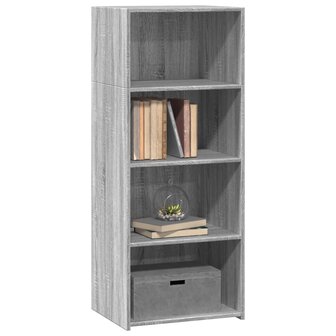 Hoge kast 50x41x124 cm bewerkt hout grijs sonoma eikenkleurig 3