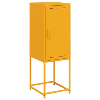 Hoge kast 36x39x107 cm staal mosterdgeel 2