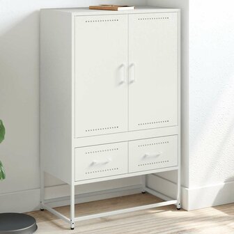 Hoge kast 68x39x111,5 cm staal wit 1