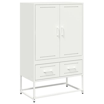 Hoge kast 68x39x111,5 cm staal wit 2