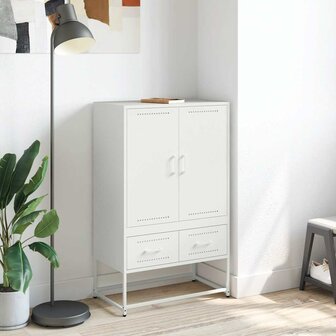 Hoge kast 68x39x111,5 cm staal wit 3