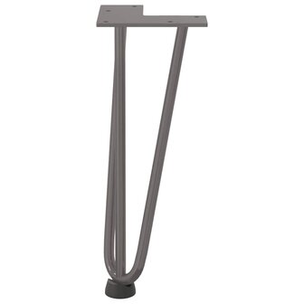 Haarspeld tafelpoten 4 st 30 cm massief staal naturel 5