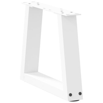 Eettafelpoten 2 st V-vormig 40x(30-31,3) cm staal wit 4