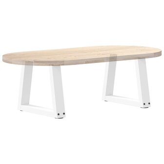 Eettafelpoten 2 st V-vormig 40x(30-31,3) cm staal wit 8